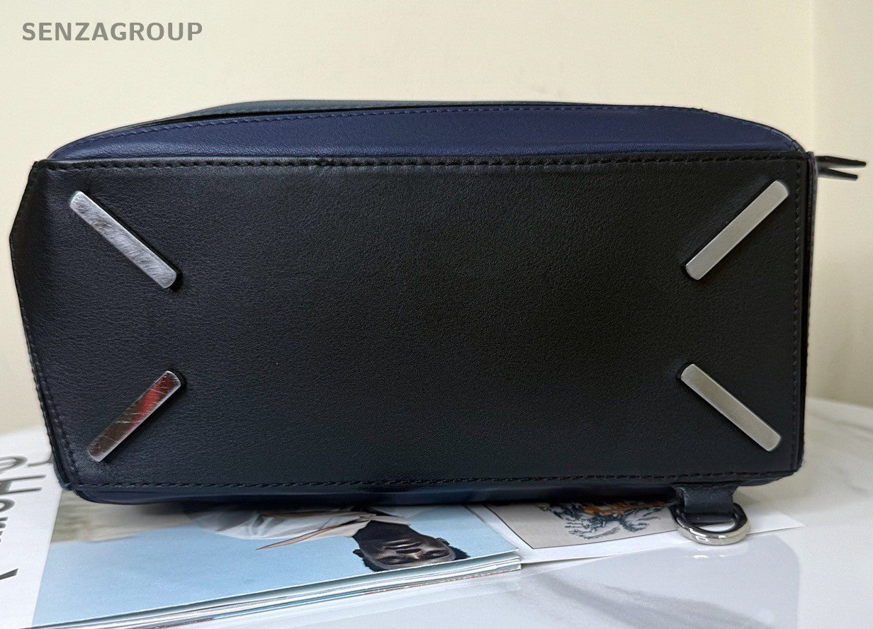 Loewe Puzzle PM Blue Silver  Shoulder Bag Crossbody Women Classic Designer