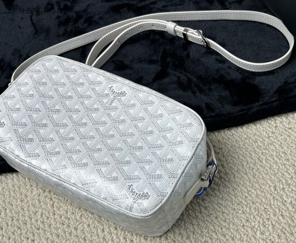 Goyard Monogram Canvas Camera bag Soulder Crossbody Bag Women White.