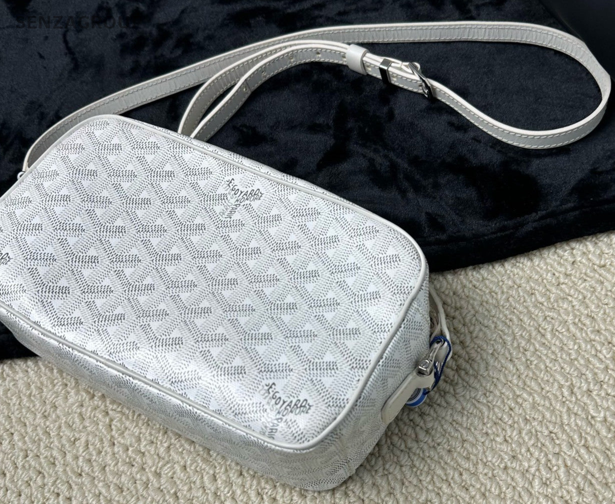 Goyard Monogram Canvas Camera bag Soulder Crossbody Bag Women White.