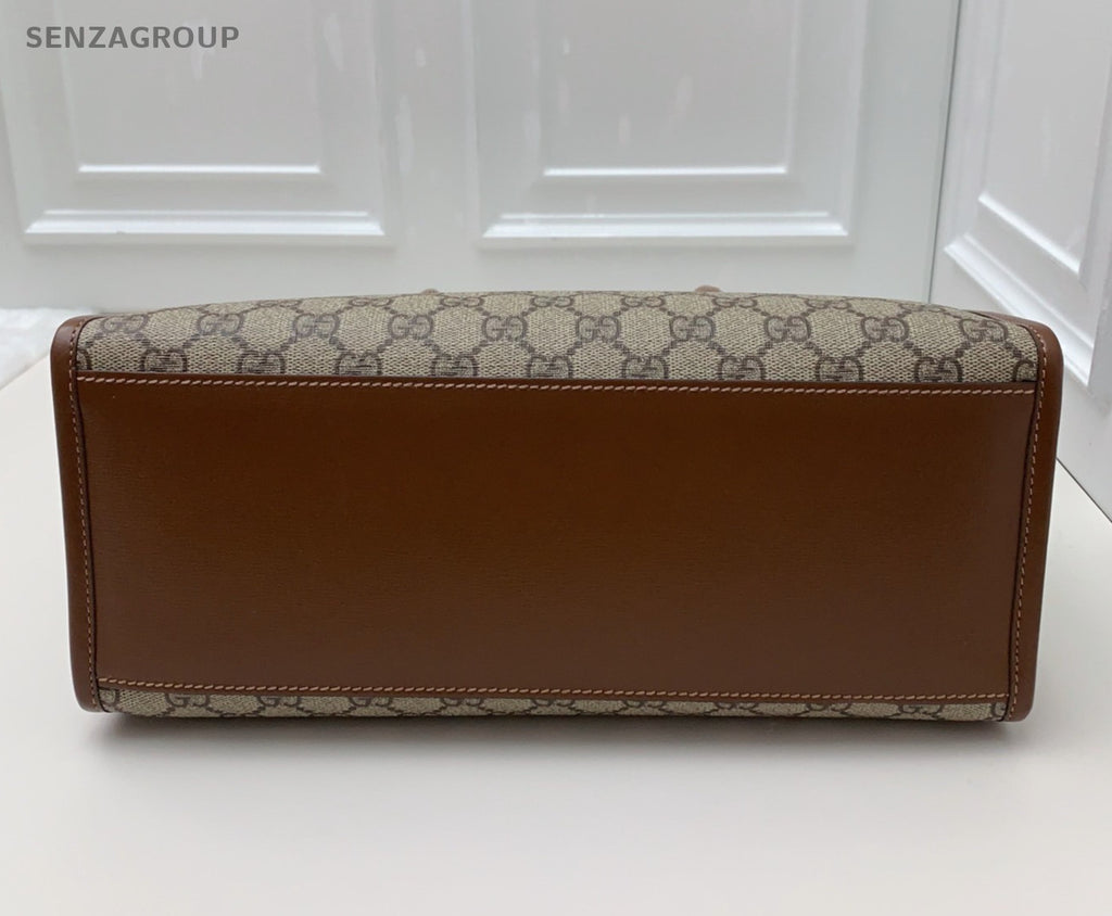 Gucci Horsebit1955 Tote Ophidia Top Handle Bag Crossbody Brown Unisex Adults