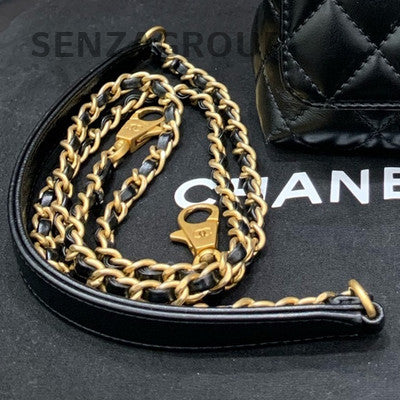 Chanel Black Caviar Coco Handle Mini Chain Bag