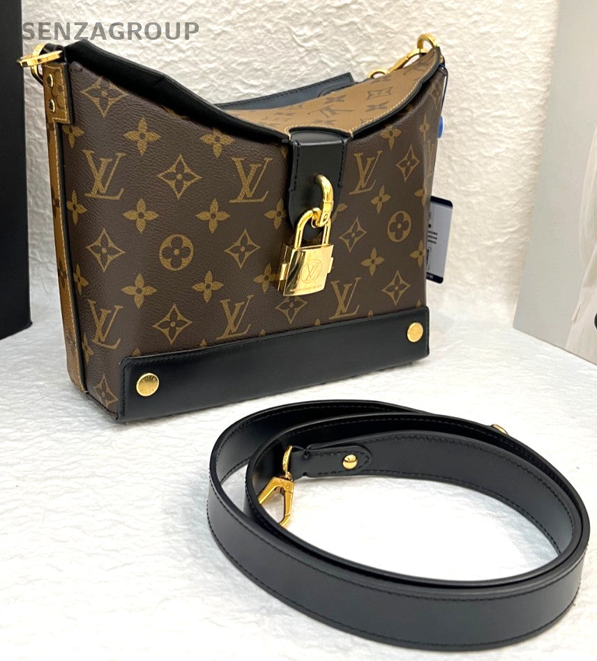 Louis Vuitton bento box Mogoram Top Handle 2WAY Shoulder bag Brown Gold Women