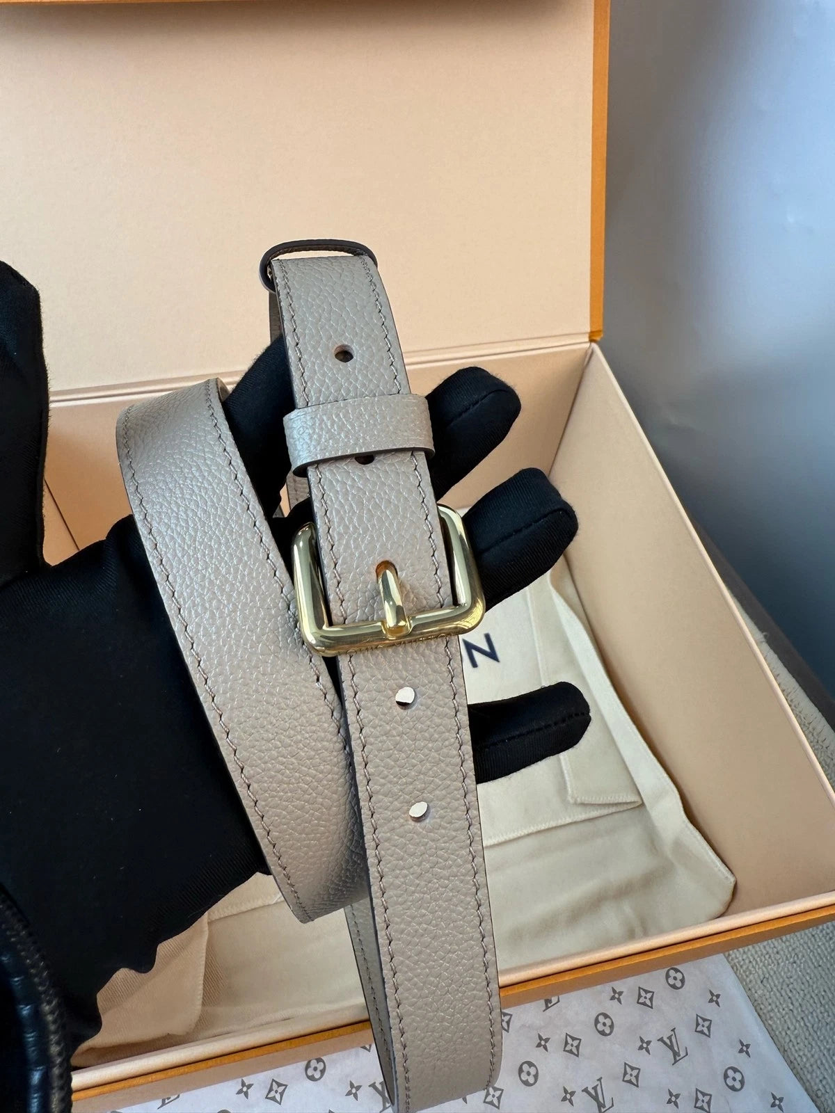 Louis Vuitton Gray Madeleine Medium Top Handle Shoulder Bag Women