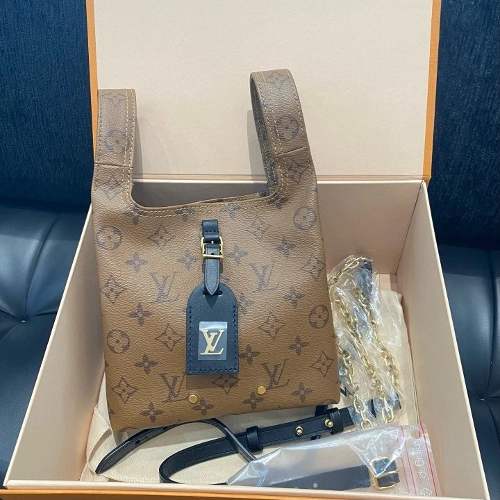 Louis Vuitton Atlantis BB Monogram Bucket Top Handle Crossbody Bag Women D