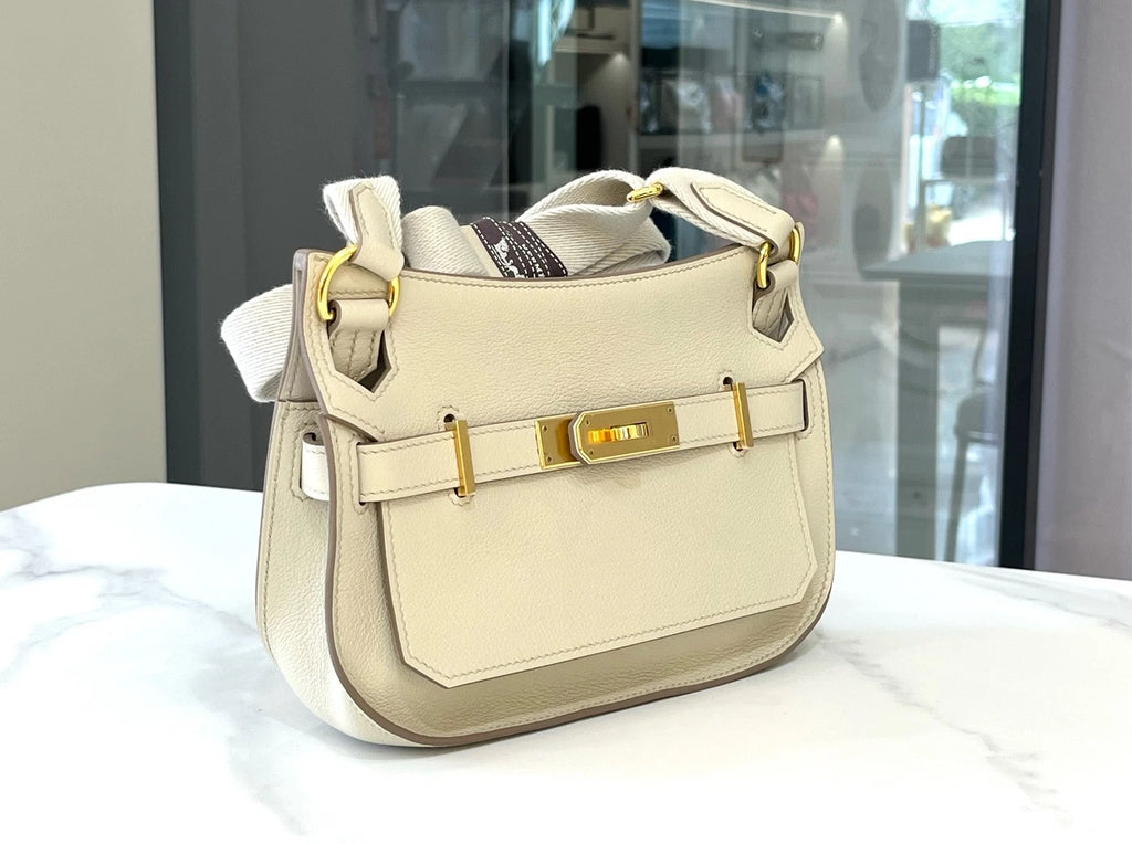 Hermes Mini Jypsiere Glacier White Epsom Shoulder Bag For Women