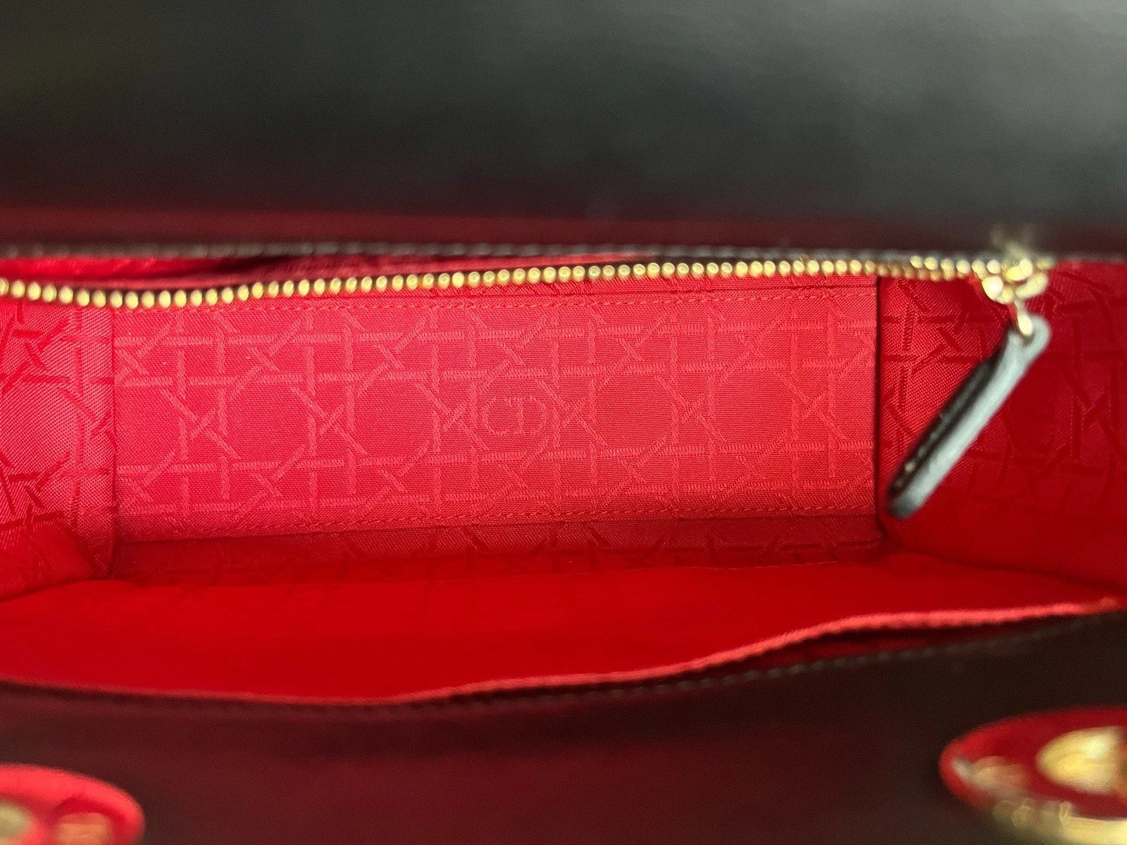 Dior Lady Dior Lambskin Crossbody Handbag Excellent