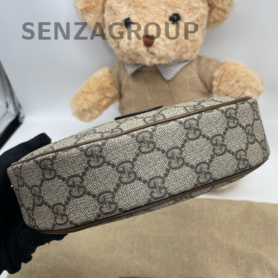 Gucci GG Marmont Matelassé Mini Chain Shoulder Bag Brown Gold Hardware