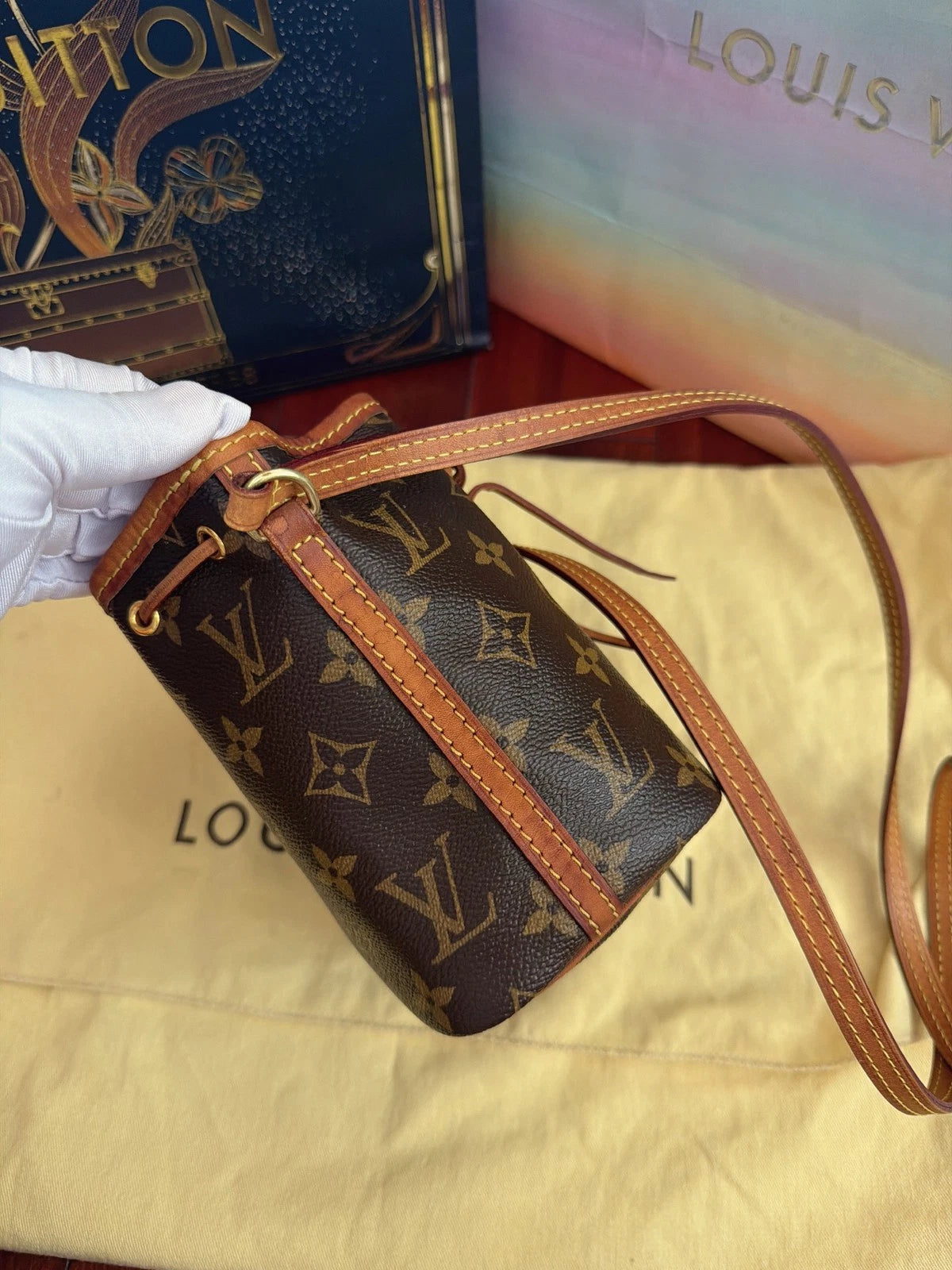 Louis Vuitton Noe Brown Shoulder Bag Crossbody Excellent