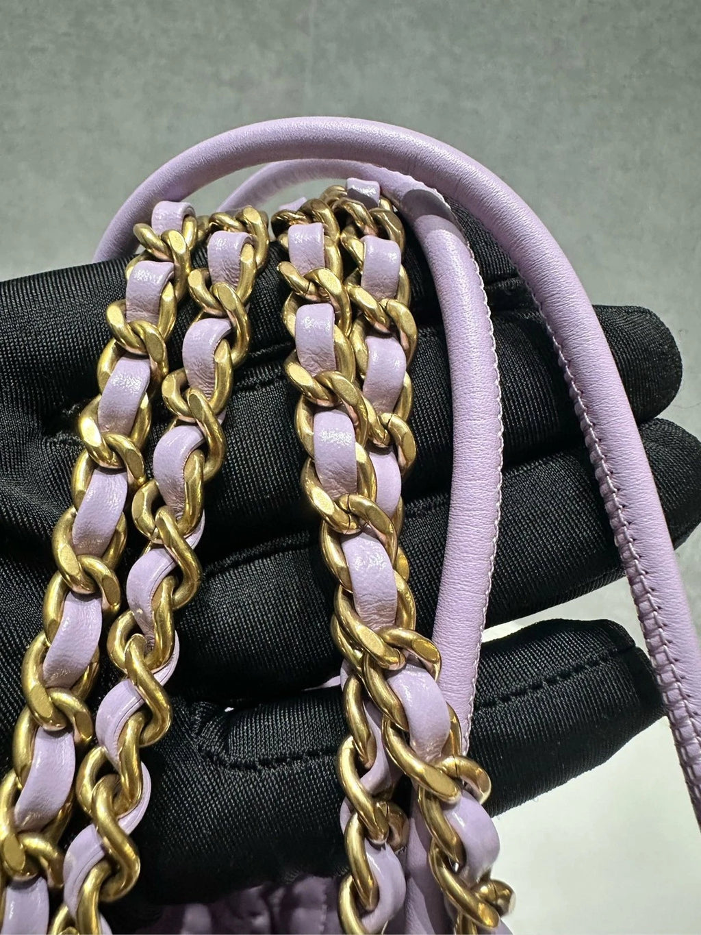 CHANEL 22BAG Mini Purple Tote Shoulder Bag For Women