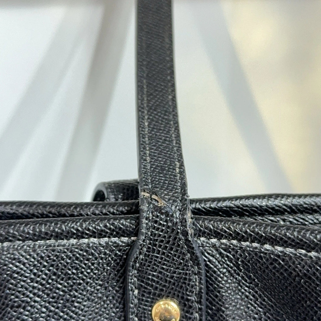 Coach Black Canvas Tote Shoulder Bag For Women