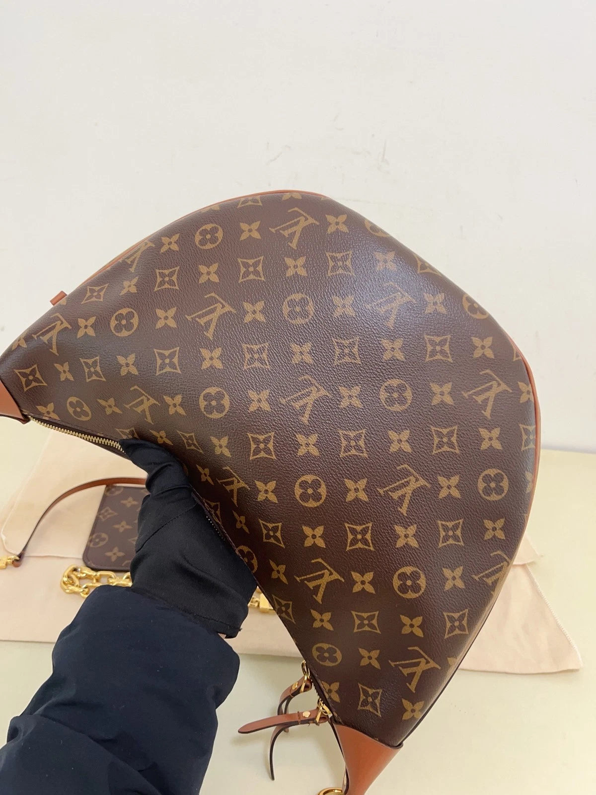Louis Vuitton Loop Monogram Canvas Brown Shoulder Bag Crossbody Excellent