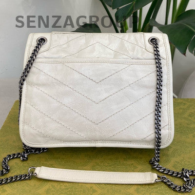 Saint Laurent Niki Small Chain Shoulder Bag in White - Classic Fashion for Women