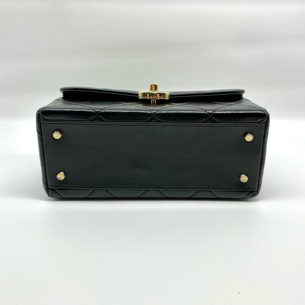 CHANEL Black Gold Long Doctor Milk Box Bag For Women