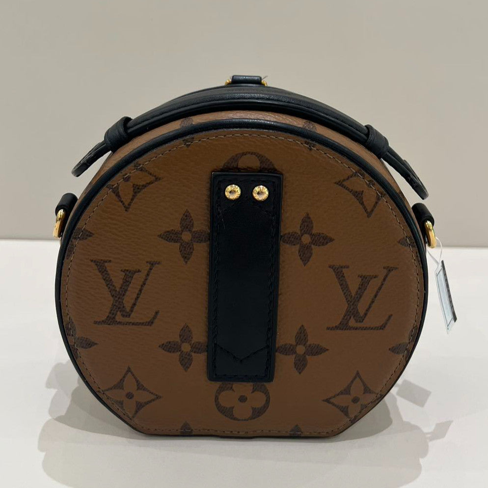 Louis Vuitton Mini Hard Trunk Monogram Crossbody Bag Brown Black Gold