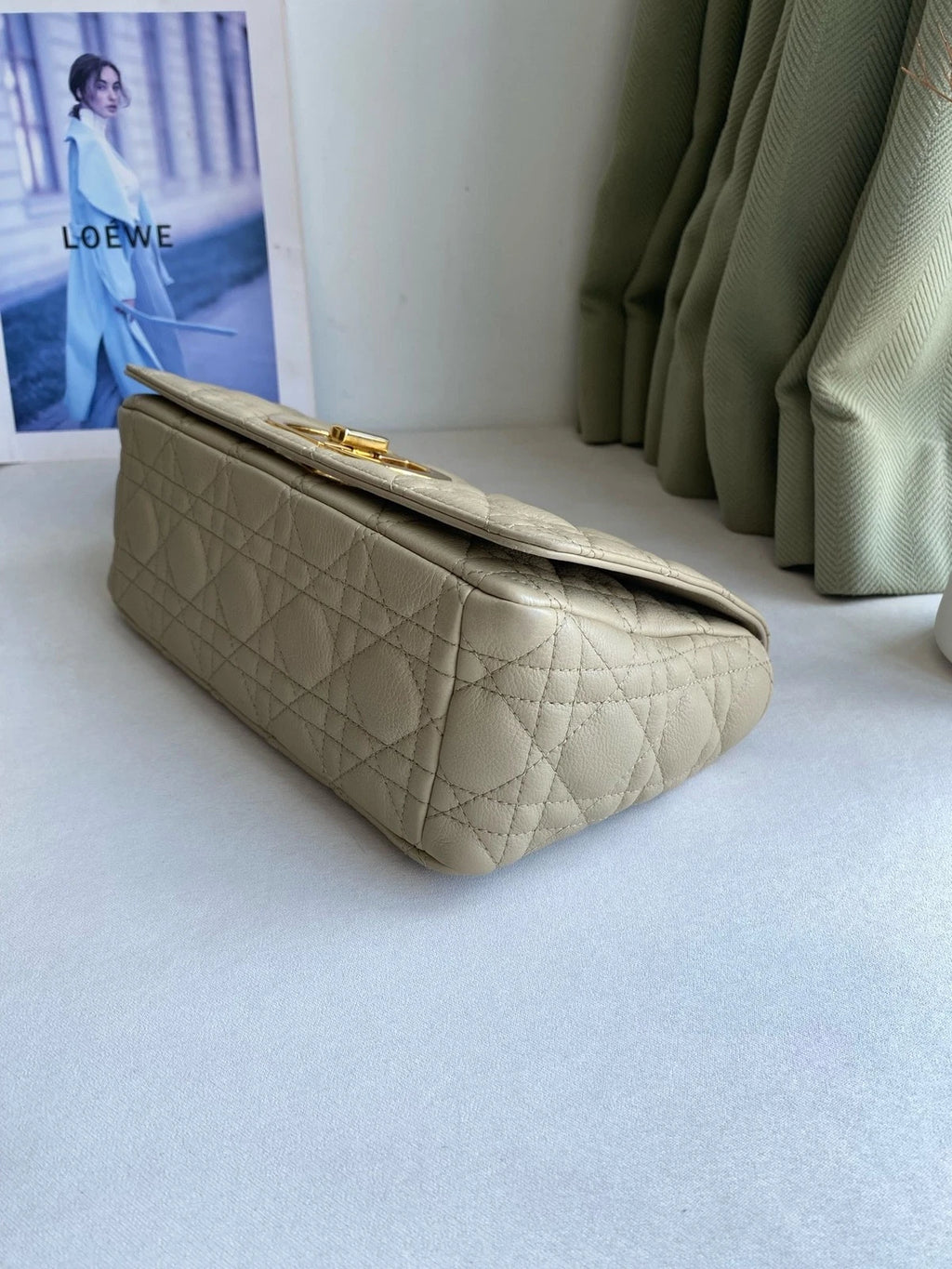 Dior Medium Beige Calfskin Caro Shoulder Crossbody For Women