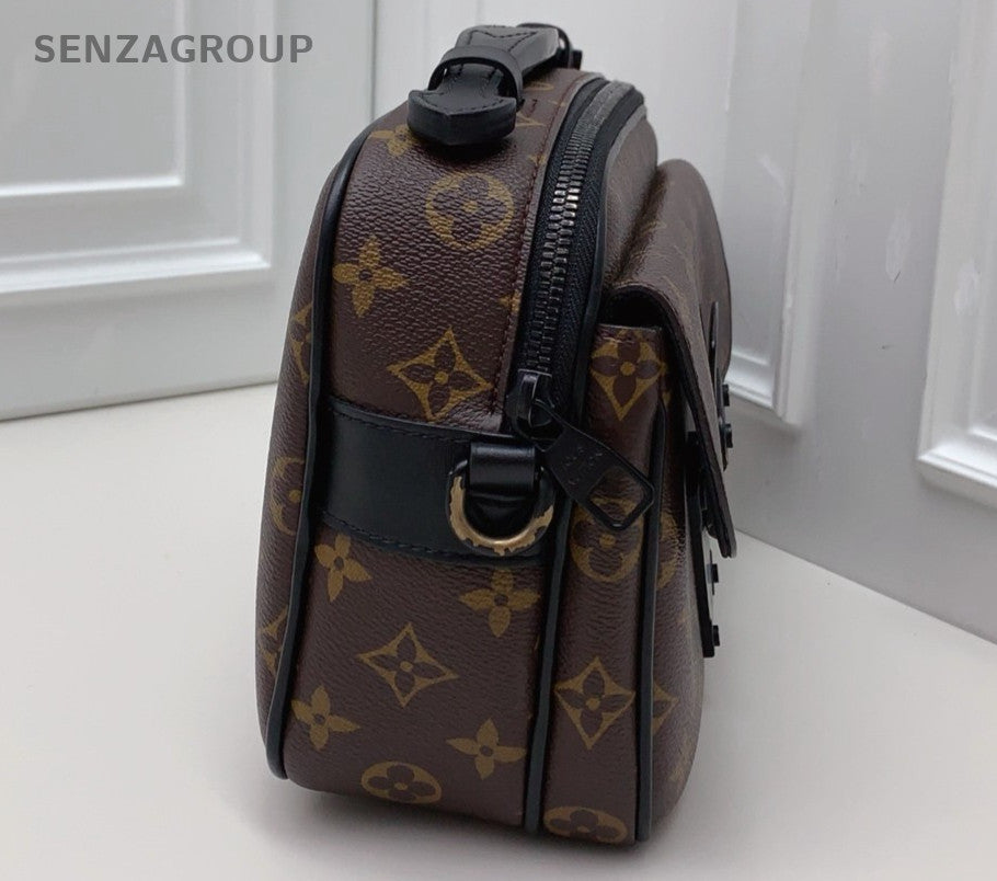 Louis Vuitton Monogram 2Way Shoulder Bag Crossbody Brown Black Unisex Adults