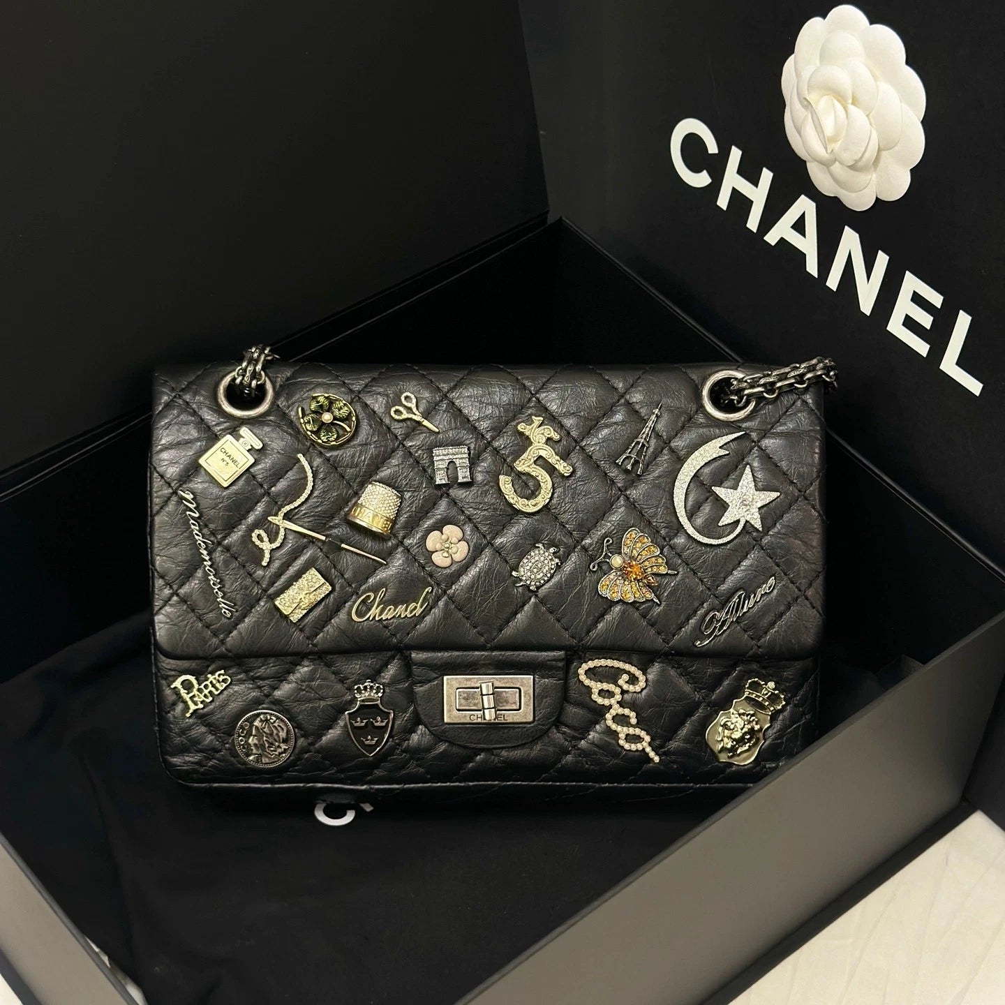 CHANEL 2.55 Mini Badge Limited Edition Shoulder Bag For Women