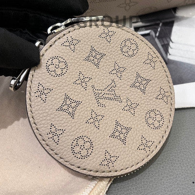 LV Bella Grey Silver Buckle Monogram Bucket Shoulder Crossbody Bag