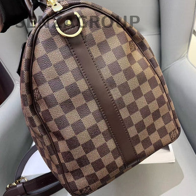 Louis Vuitton Damier Ebene Keepall 45 Travel Bag - Brown, Gold Hardware