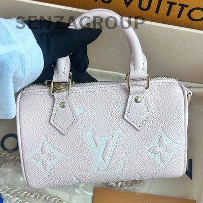 Louis Vuitton Speedy Nano Pink Gold Chain Crossbody Bag for Women