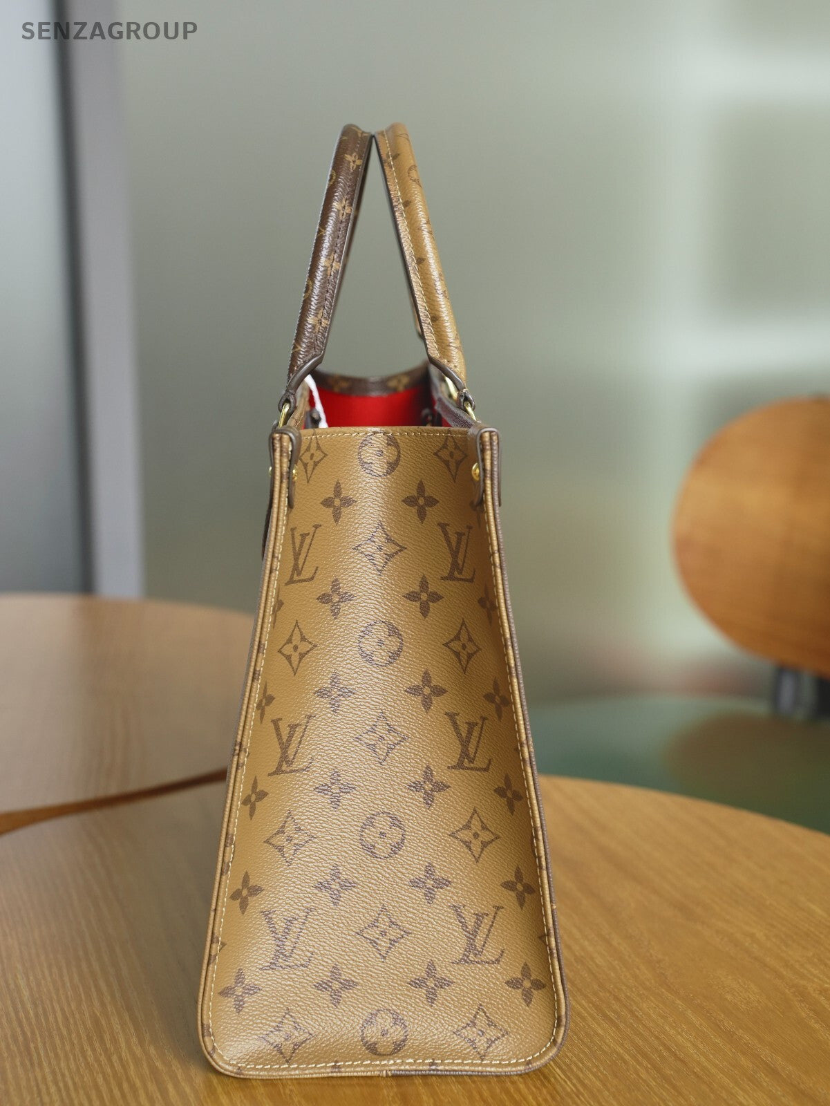 LOUIS VUITTON Monogram ONTHEGO MM Hand Bag Brown M45321 Chip Version