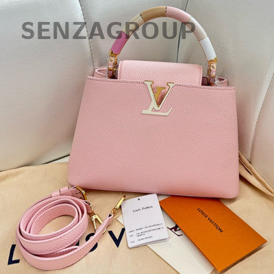 Louis Vuitton Capucines BB Taurillon Pink Handbag Shoulder Bag Women