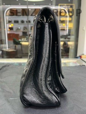 Saint Laurent Large Niki Black Silver Chain Shoulder Bag Classic Women