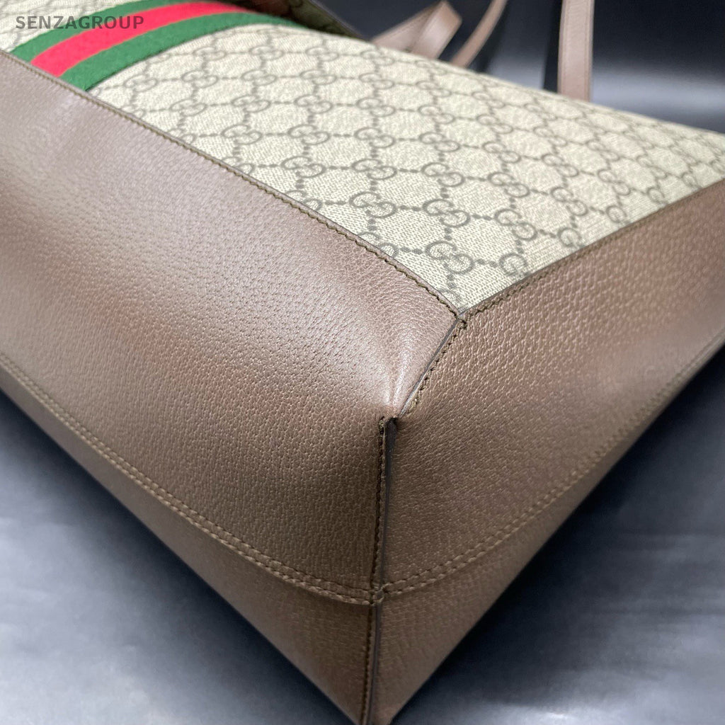 Gucci Ophidia GG Supreme Canvas Shoulder Bag Beige Brown Women Classic