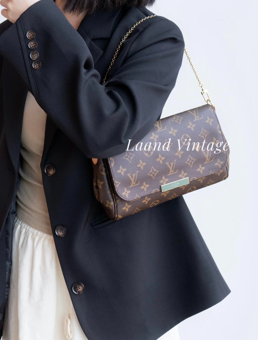 Louis Vuitton Favourite Monogram Chain Shoulder bag Crossboyd Vintage Women