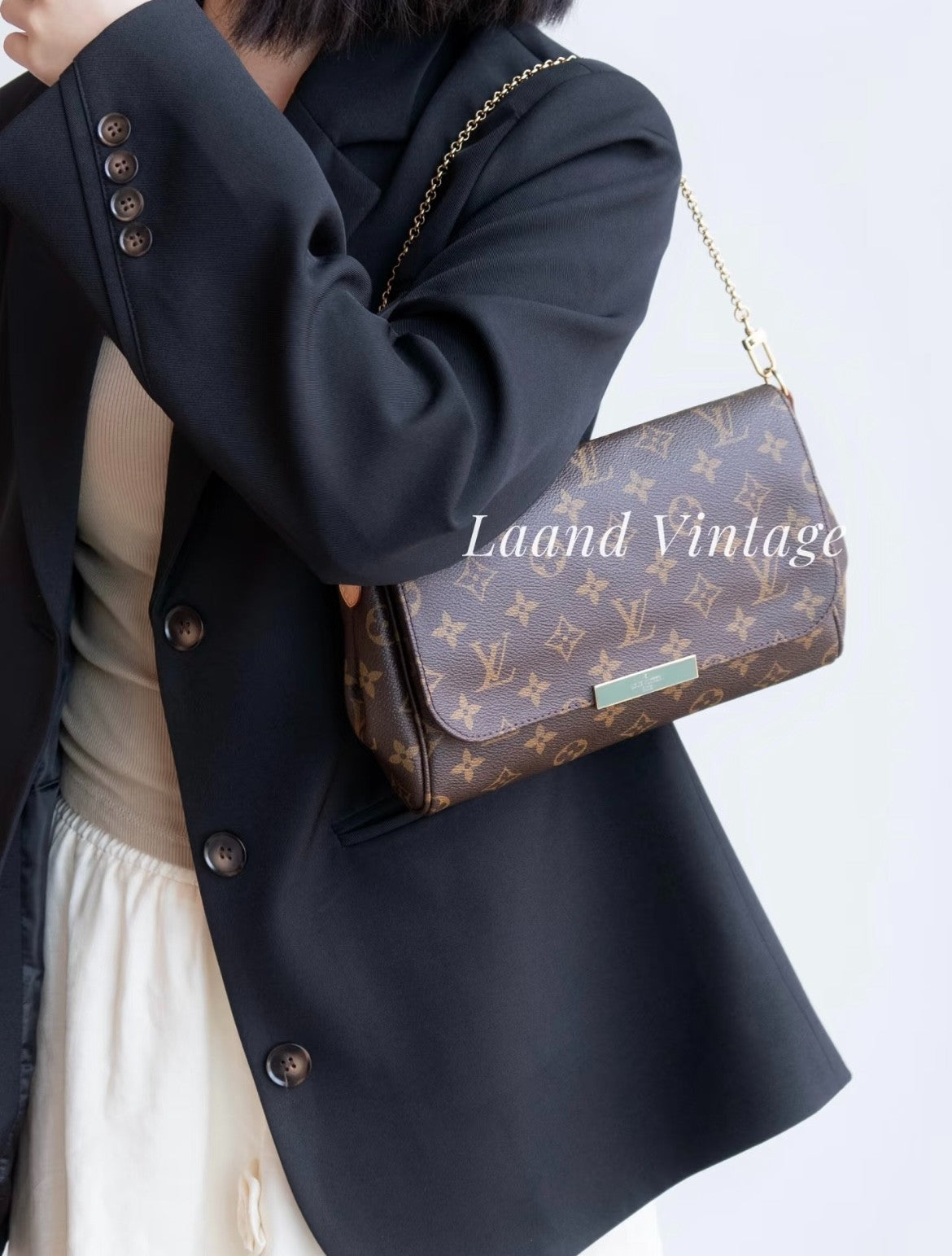 Louis Vuitton Favourite Monogram Chain Shoulder bag Crossboyd Vintage Women