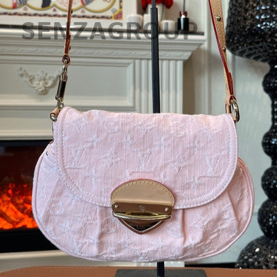 Louis Vuitton Denim Sunset Shoulder Bag Pink Gold Women's Fashion