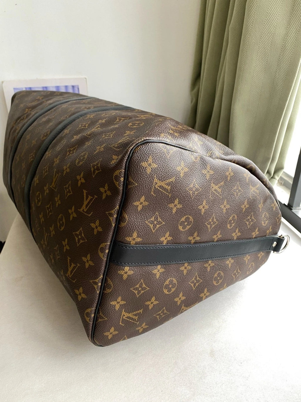 Louis Vuitton Canvas Keepall55 Travel Handbag Crossbody Bag For Women
