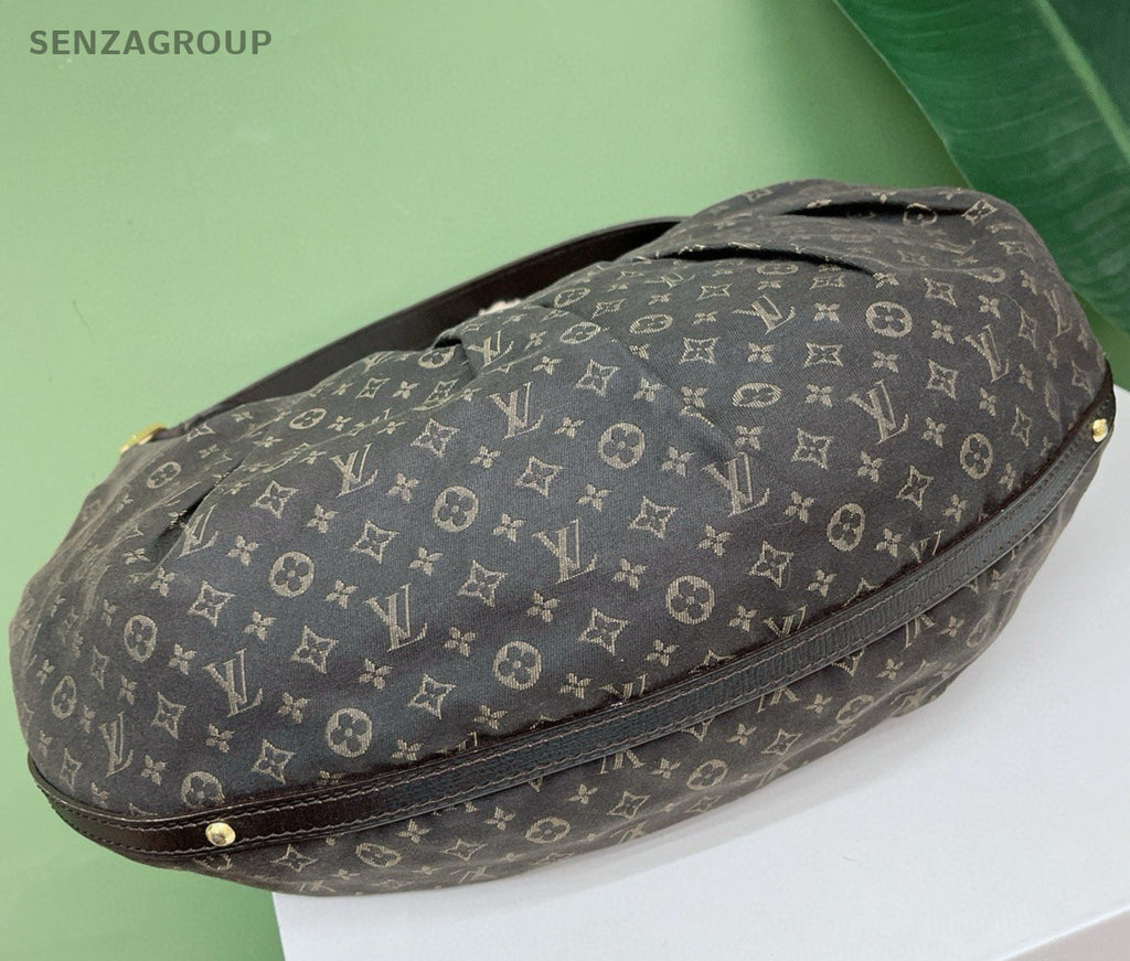 Louis Vuitton Denim Monogram Shoulder Bag Brown Gold Used Women Classic