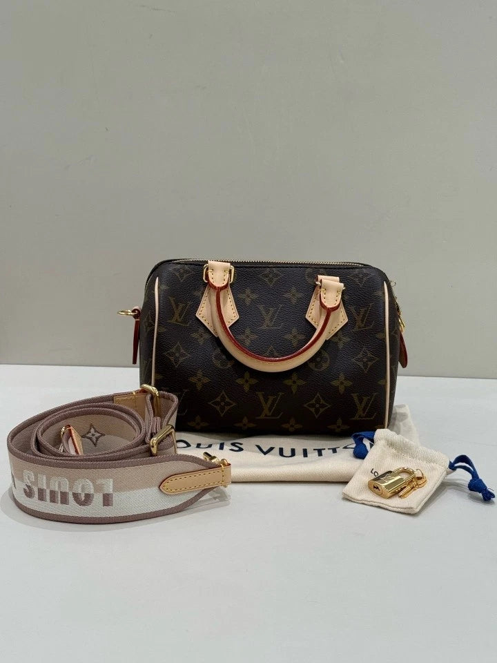 Louis Vuitton Speedy20 Canvas Shoulder Bag Top Handle Bag For Women