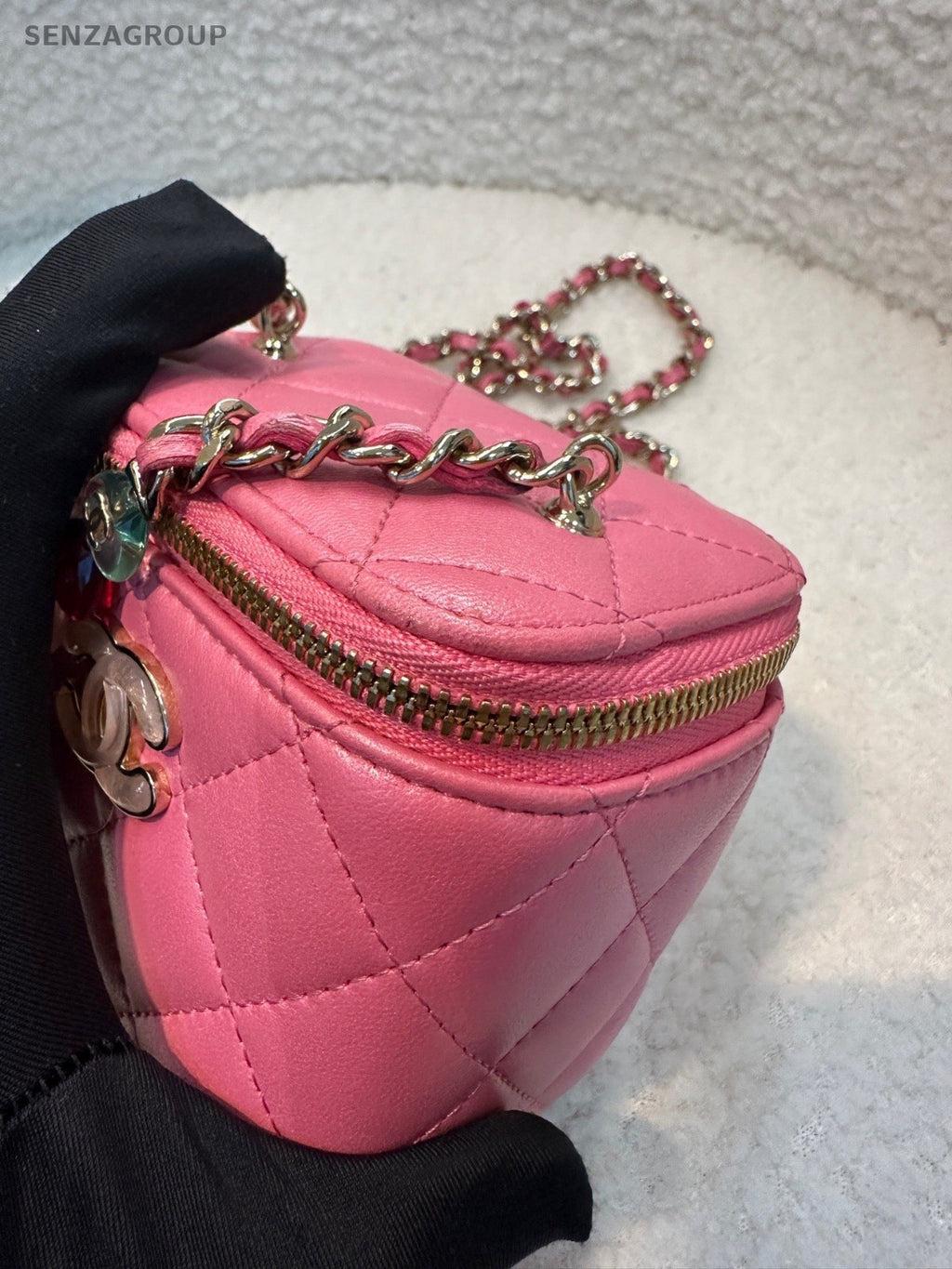 CHANEL Vanity Box Sweet Series Chain Shoulder bag Crossbody Pink Women
