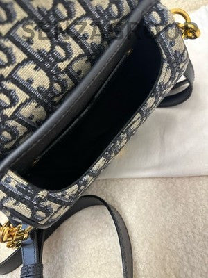 Dior Bobby Small Oblique Monogram Shoulder Crossbody Bag Black Gold