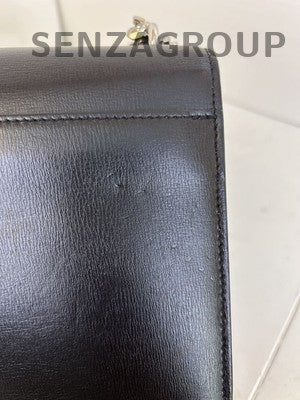 Saint Laurent Sunset Bag Black Silver Chain Shoulder Bag Classic Women
