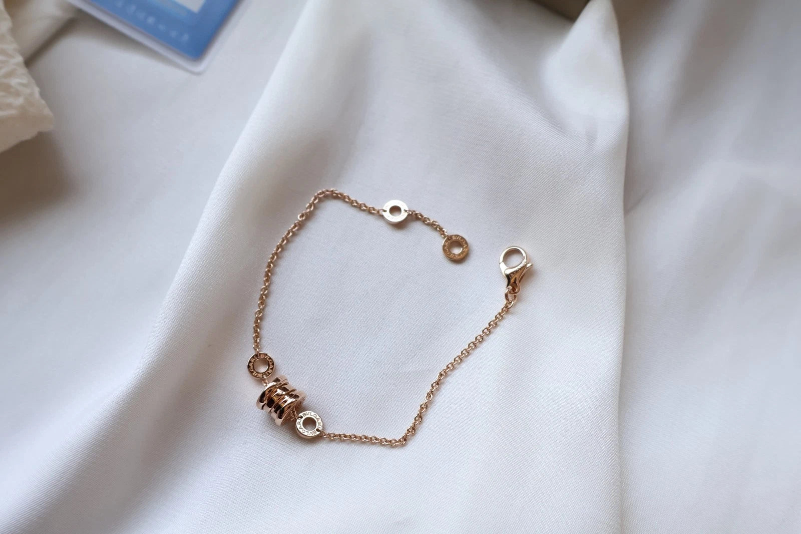Excellent Bvlgari B.zero1 18K Rose Gold Spring Bracelet, Slim Version Size ML