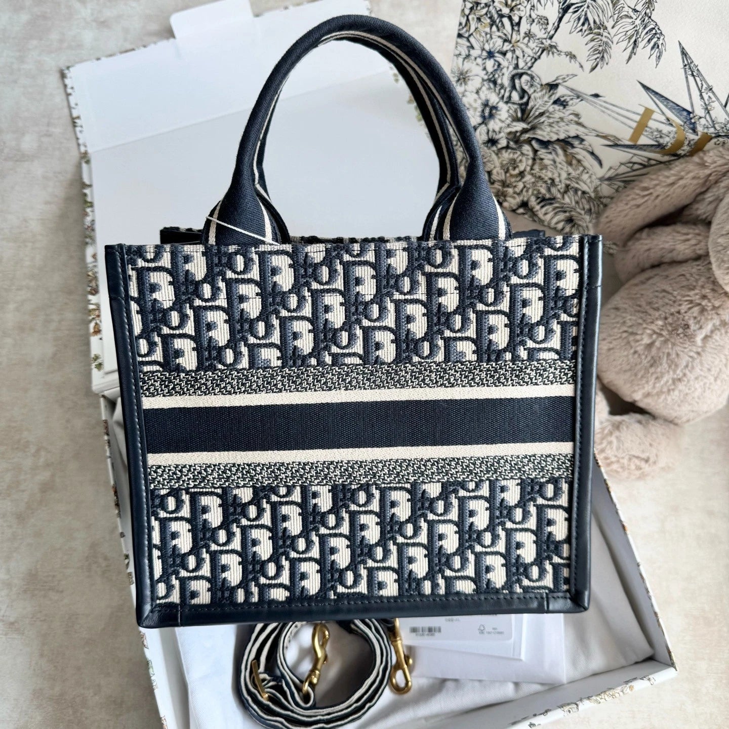 Dior Book Tote Shoulder Bag Tote Bag Excellent
