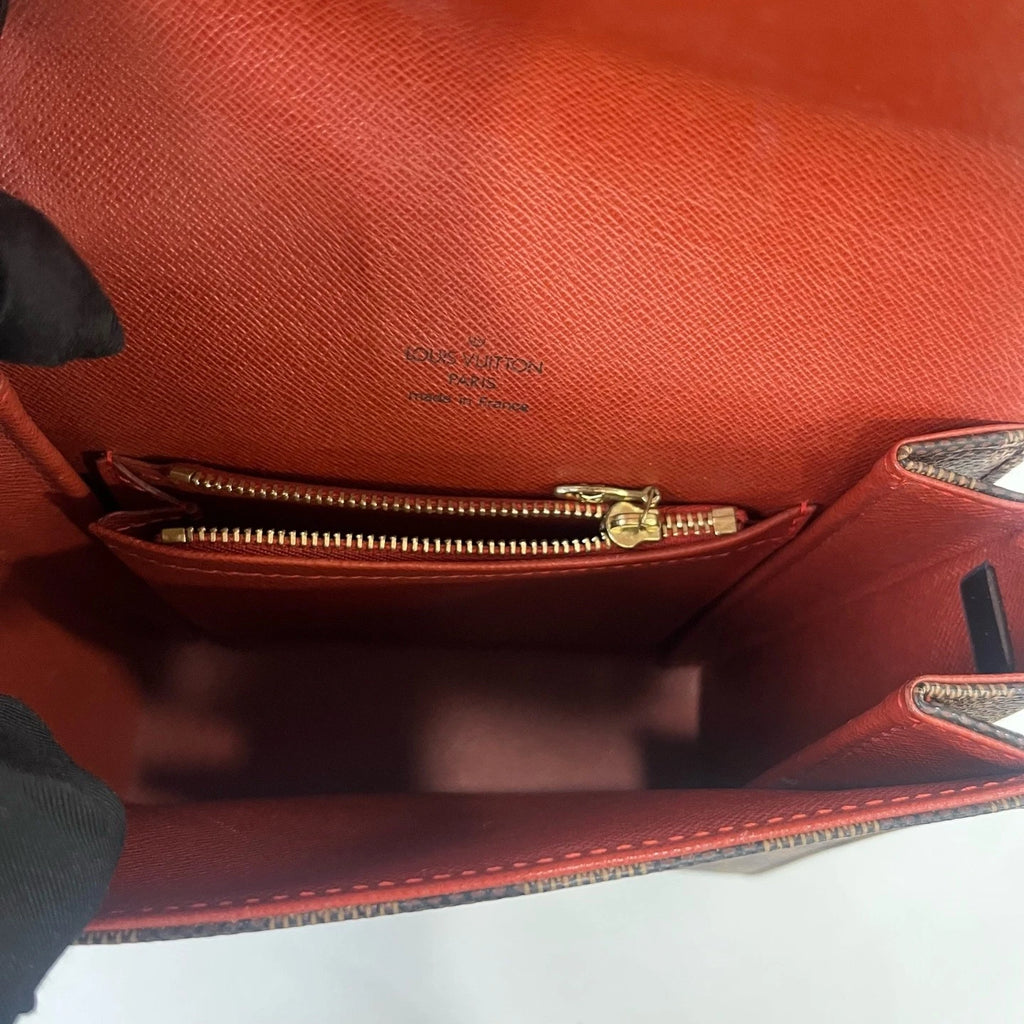 Louis Vuitton Damier Canvas Flap Shoulder Bag For Women