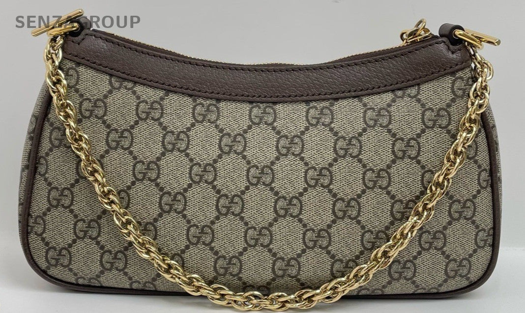 Gucci Ophidia GG Canvas Top Handle Shoulder Crossbody Bag Brown Women