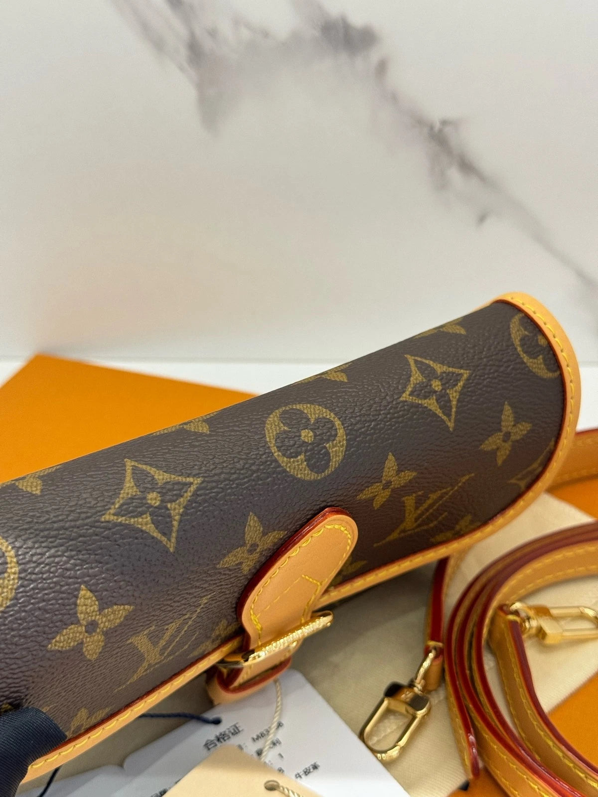Louis Vuitton Canvas Monogram Nano Baguette Crossbody Women