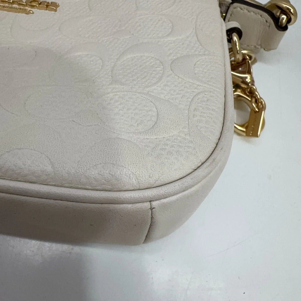 Coach Nolita 15 Mini Calfskin Handbag For Women Chalk White