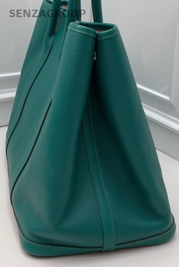 Hermes Garden Party Top Handle Bag Green Women Classic Designer