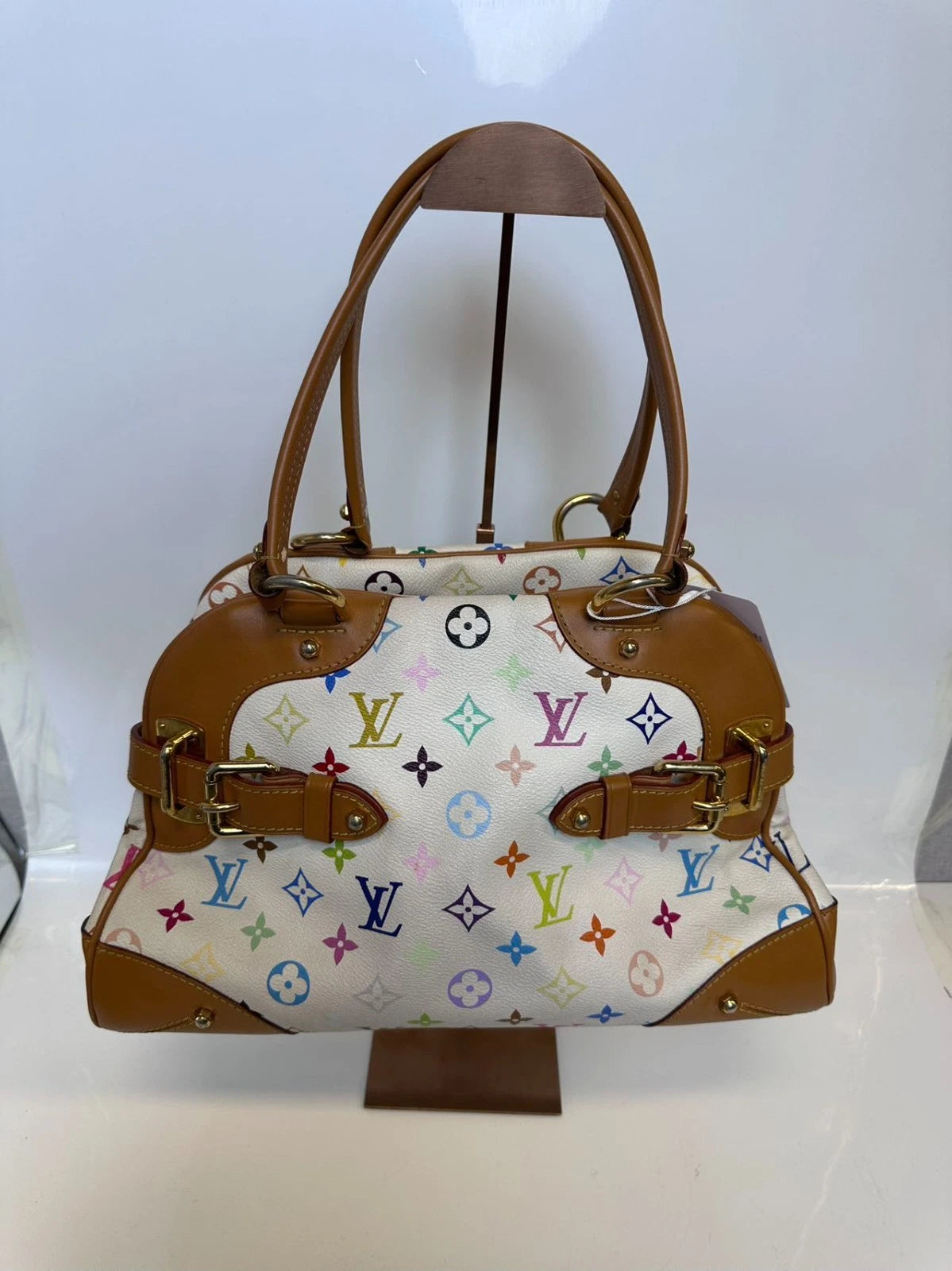 SJ0001 LV Murakami Monogram Multicolore Blanc Rita Handbag