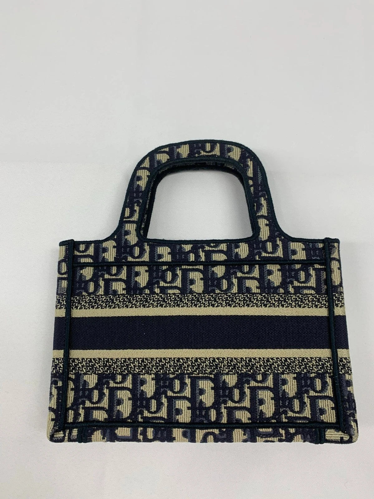 Dior Book Tote Canvas Handbag Tote Bag Excellent