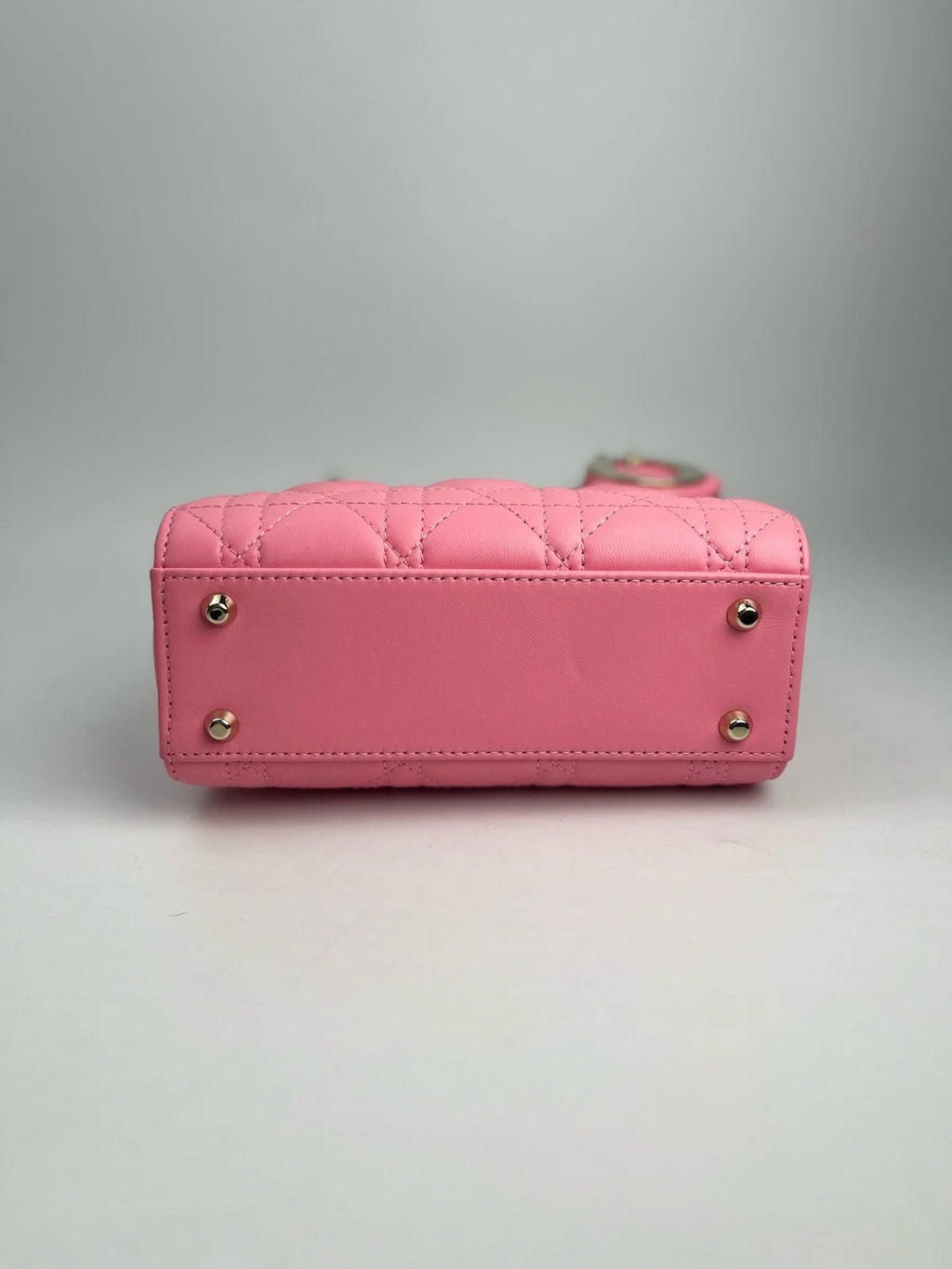 Dior Lady Dior Pink Handbag Top Handle Excellent