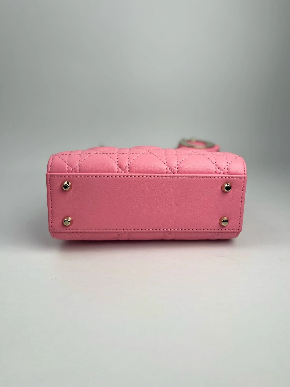 Dior Lady Dior Pink Handbag Top Handle Excellent