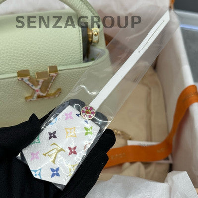 Louis Vuitton Capucines Mini Green Gold Takashi Murakami Handbag