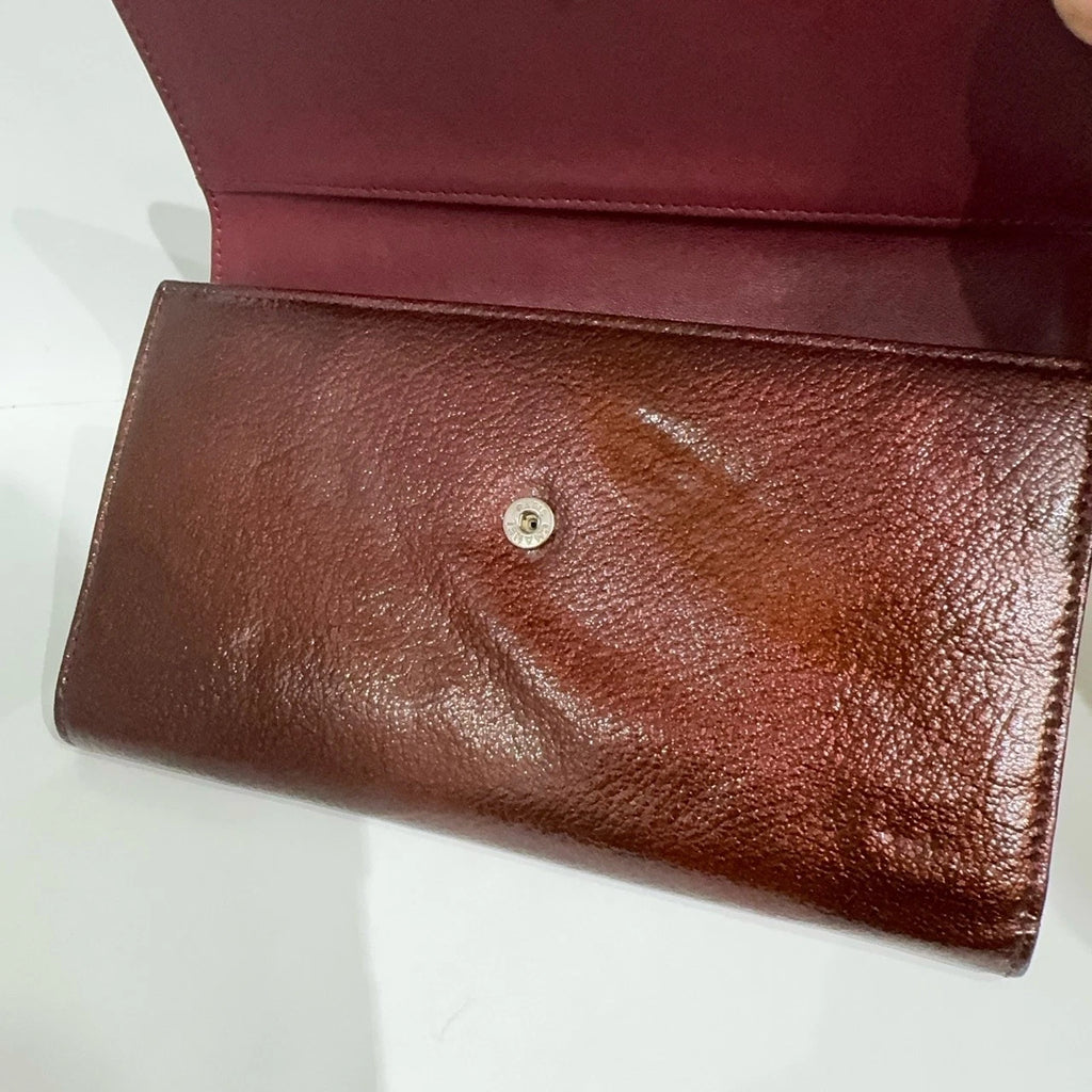 CHANEL Patent Leather Long Wallet Convertible Crossbody Bag For Women